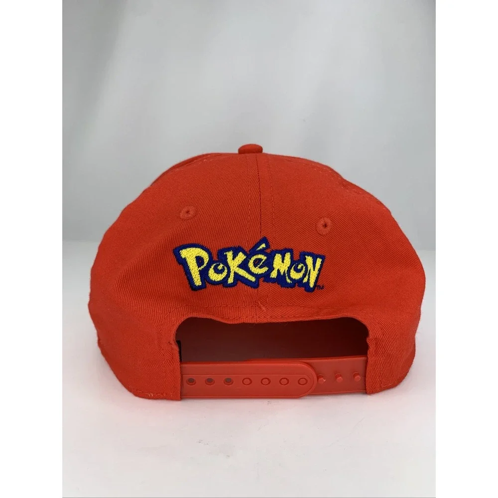 Pokemon Pokeball Hat Youth Kids Red White Black Adjustable Snapback Cap